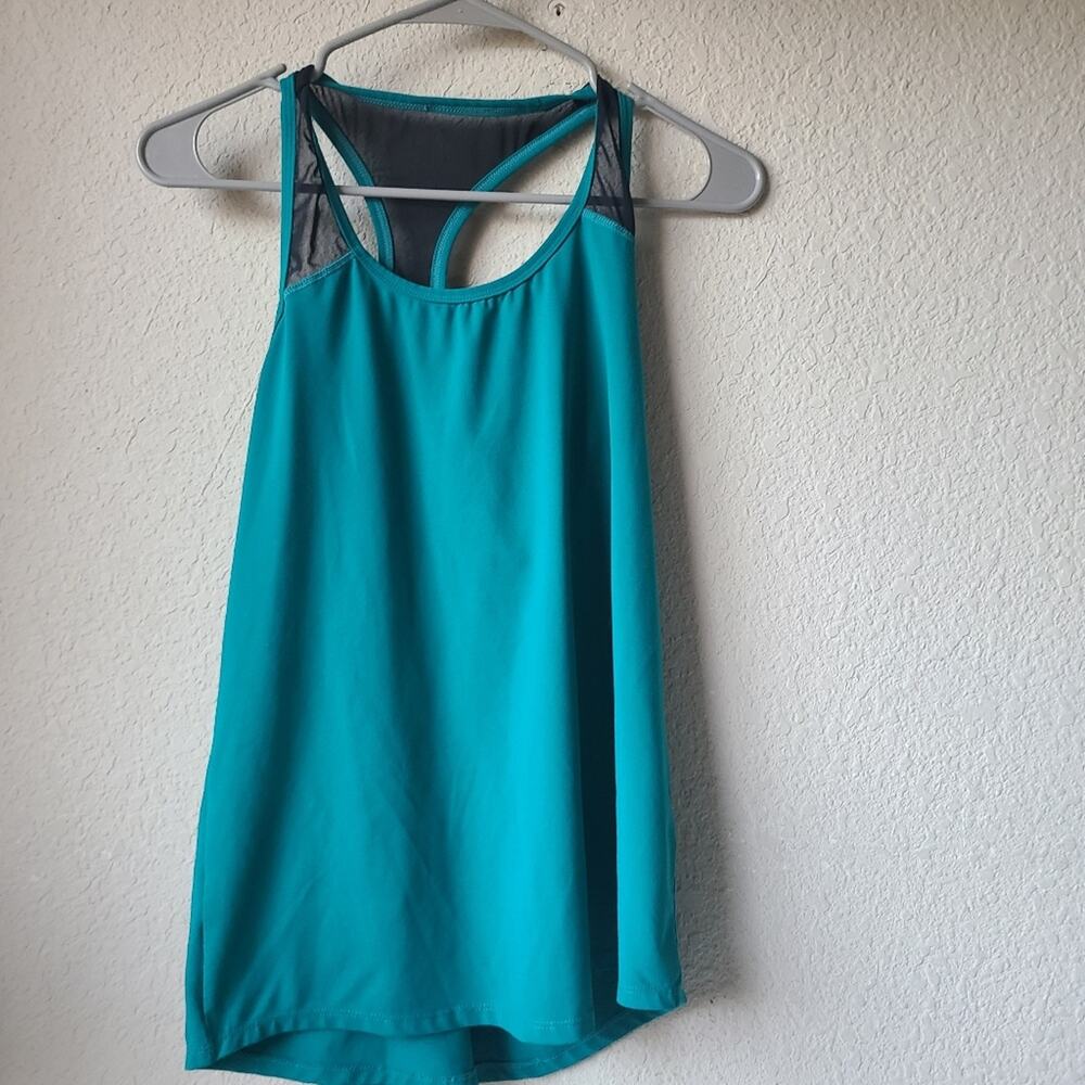 Fabletics Teal Sleeveless Women's Top Size S